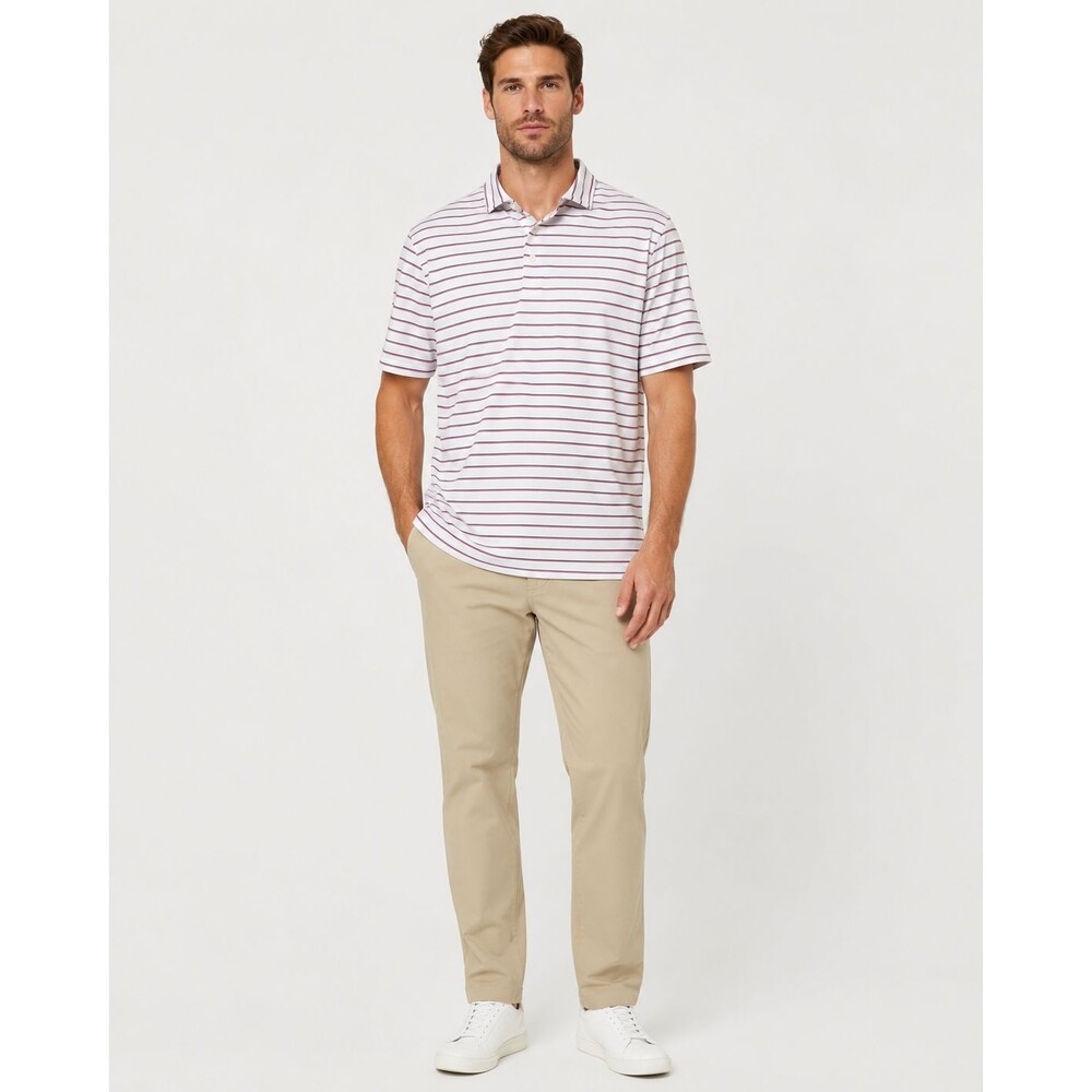 RLX Ralph Lauren Golf Polo Shirt Men’s XXL White Pink Navy Stripe NWT